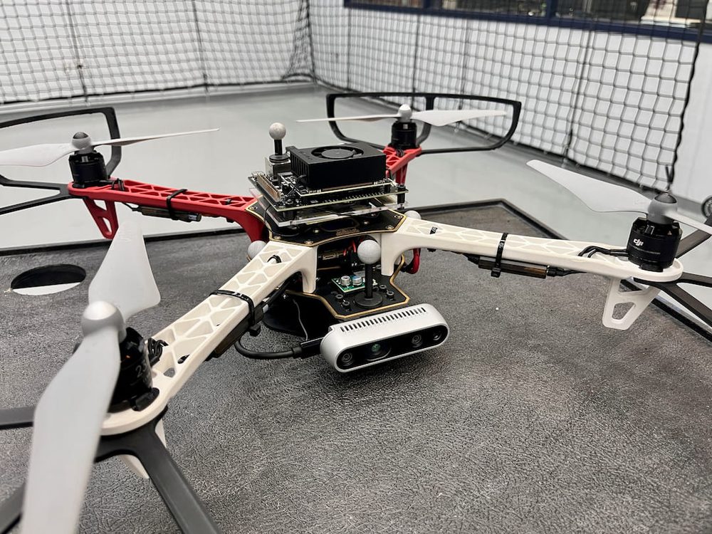 Andrew Bernas's GPS-denied UAV with a Jetson Orin Nano and RealSense camera mounted on top