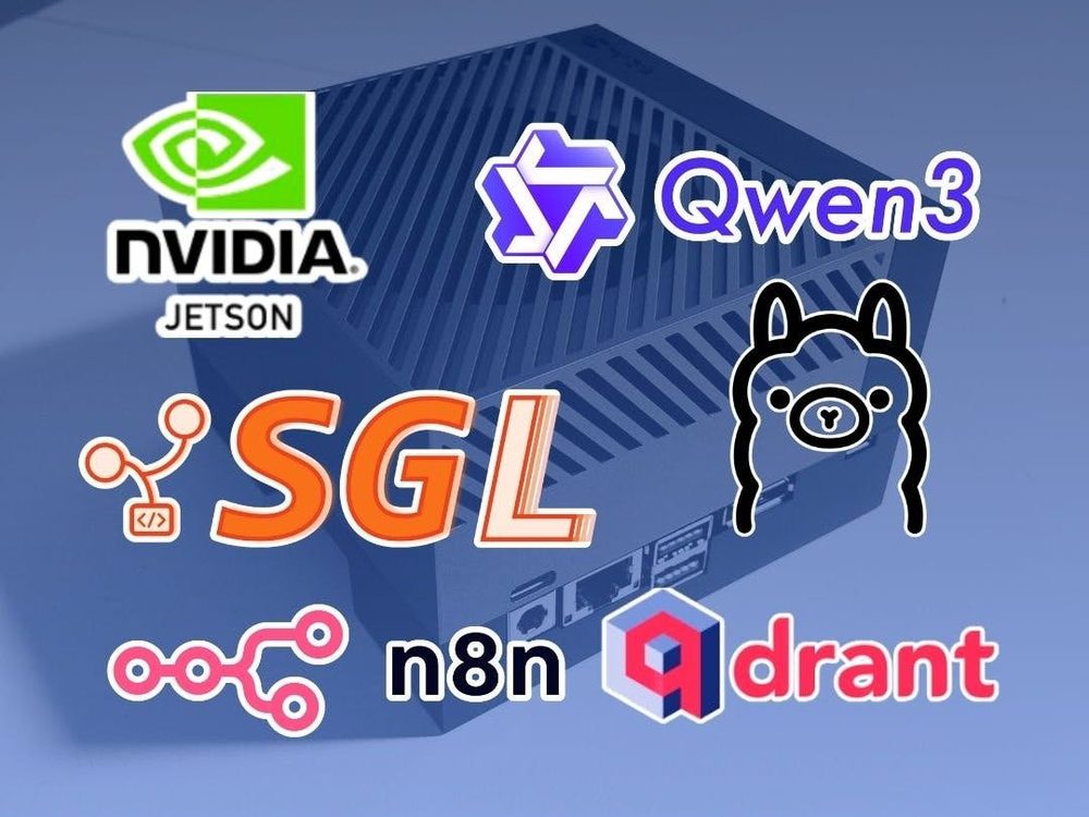 Local AI RAG Agent with n8n — the builder's own cover graphic showing the Jetson box and the stack: Qwen3, SGLang, Ollama, n8n, Qdrant